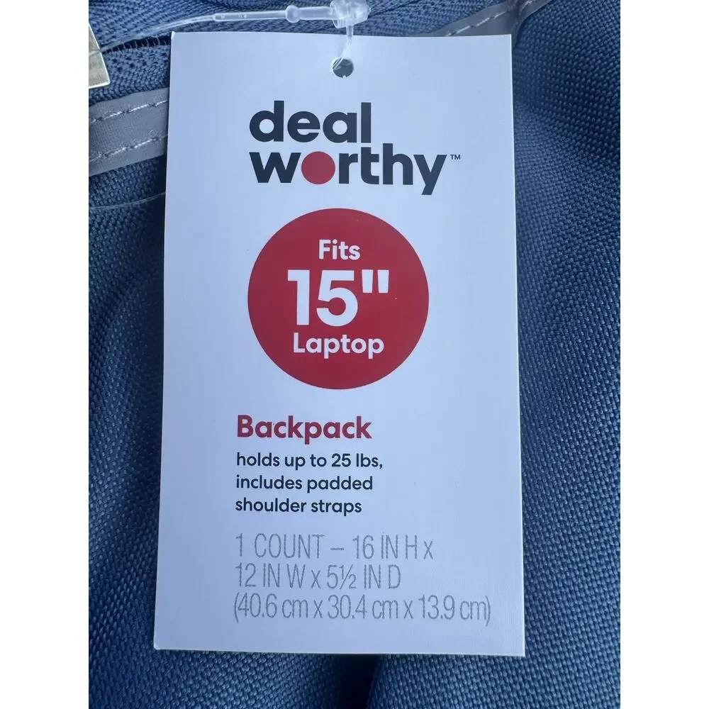 23L Backpack - Dealworthy Blue: Unstructured, Fits up to 16” Laptop